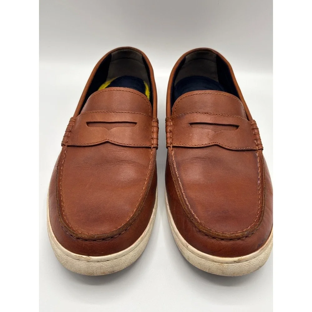 Cole Haan Men's Cognac Leather Penny Loafers Sneaker Slip On Shoes Size 13